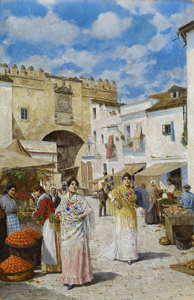 Mercado junto al postigo en una obra de Joaquín Turina en 1907 (Museo Thyssen de Málaga).